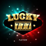 Lucky 777 jackpot, triple sevens casino banner.